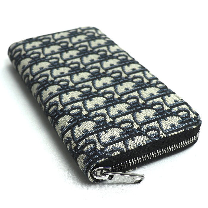 Dior Oblique Jacquard Long Zip Wallet