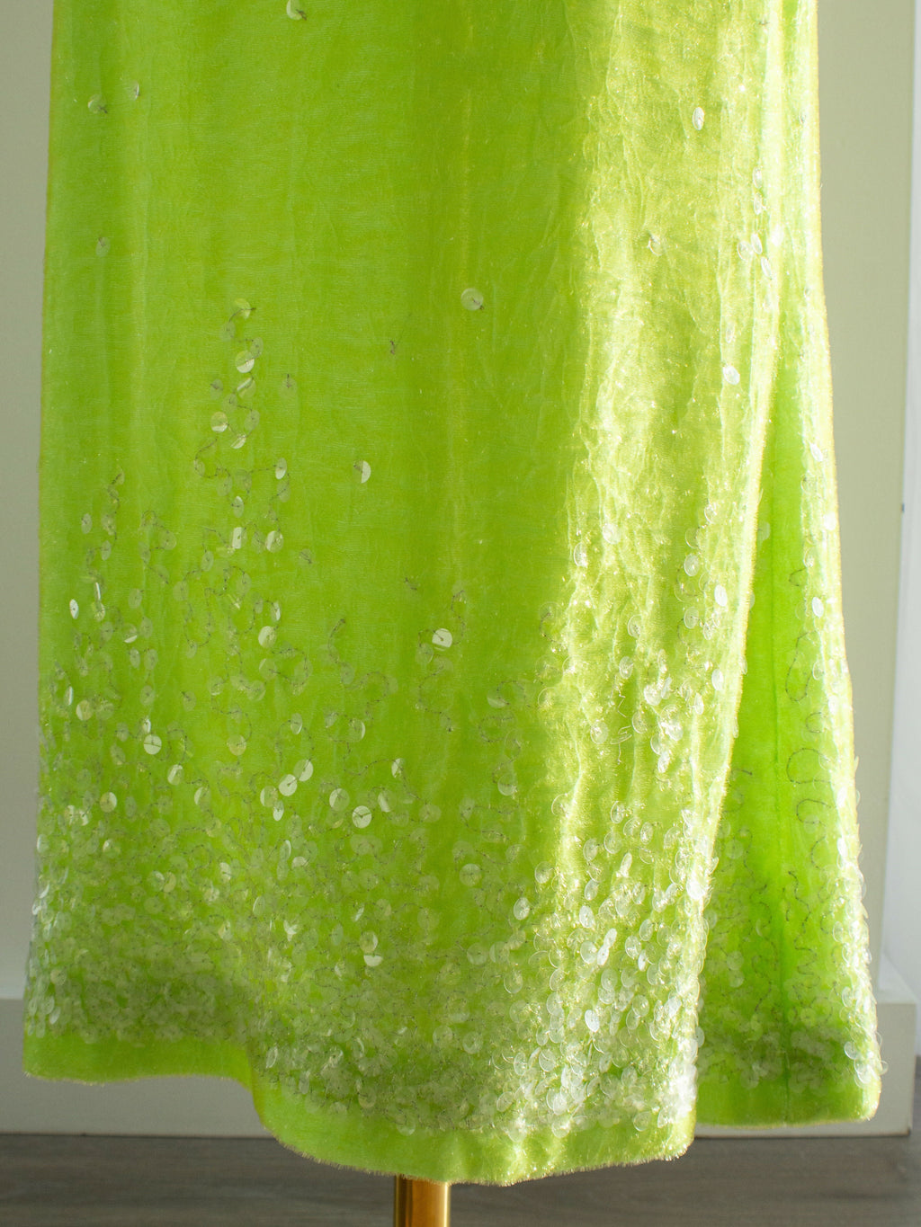 Chanel Vintage S/S1997 Green Sequin Embellished Velvet Dress Gown Jacket 97P Set