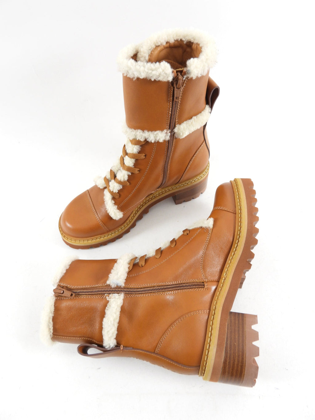See by Chloe Mallory Tan Shearling Boot - 37