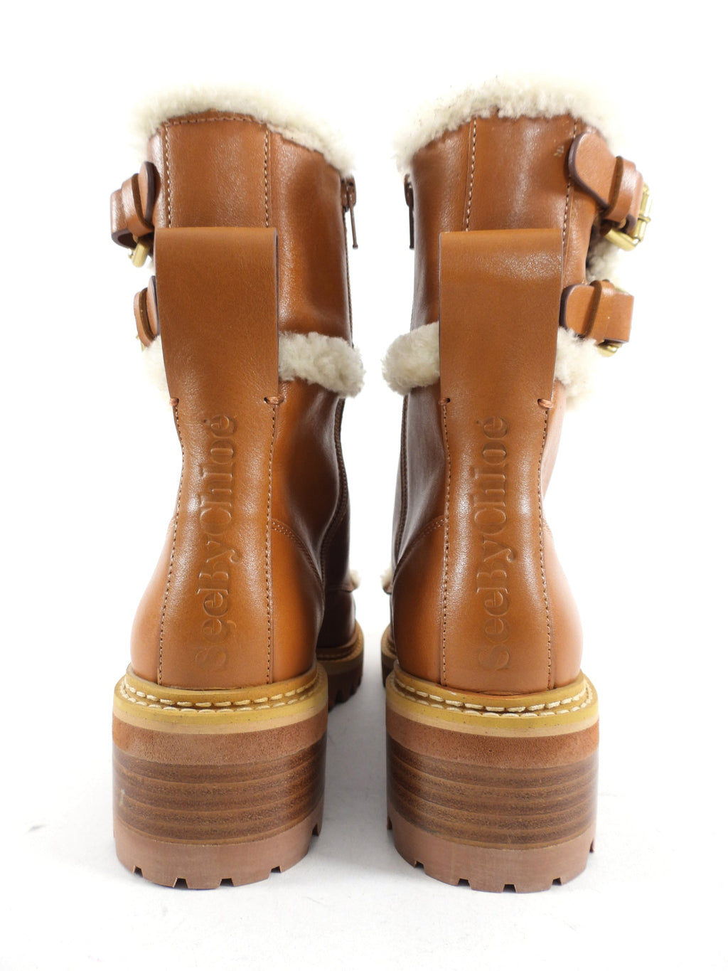 See by Chloe Mallory Tan Shearling Boot - 37
