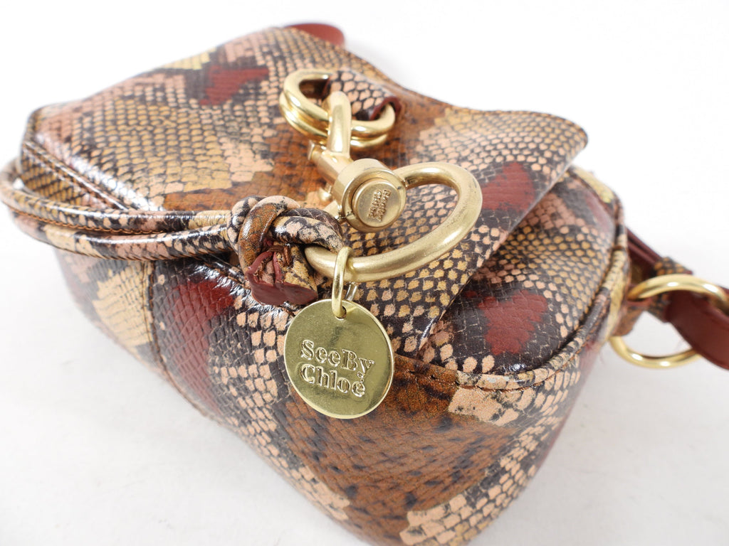 See By Chloe Tony Faux Python Grained Camera Bag