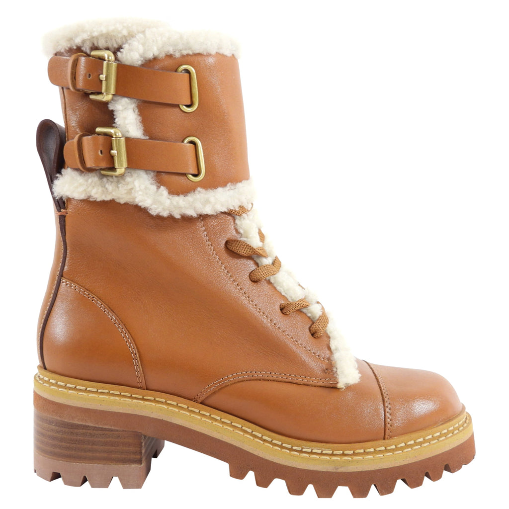See by Chloe Mallory Tan Shearling Boot - 37