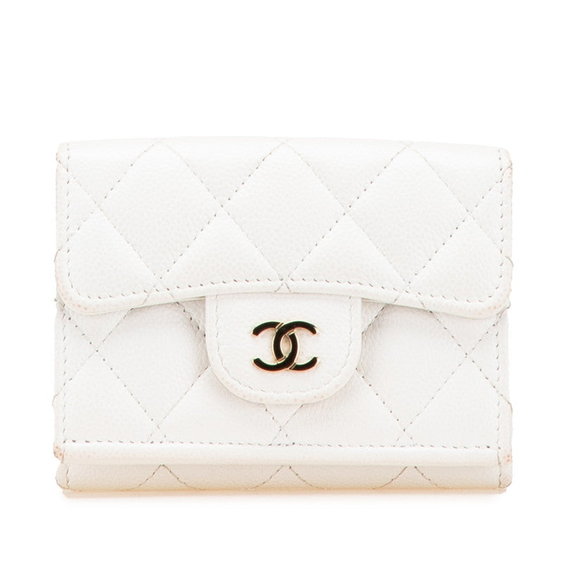 Chanel Matelassé Caviar Skin Compact Wallet