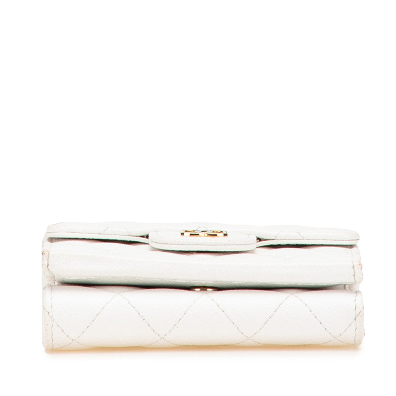 Chanel Matelassé Caviar Skin Compact Wallet