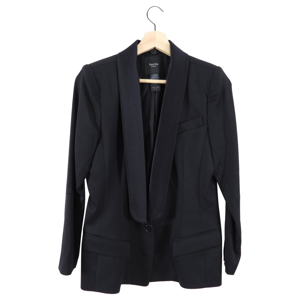 Smythe Black Shawl Collar Tuxedo Jacket - USA 6
