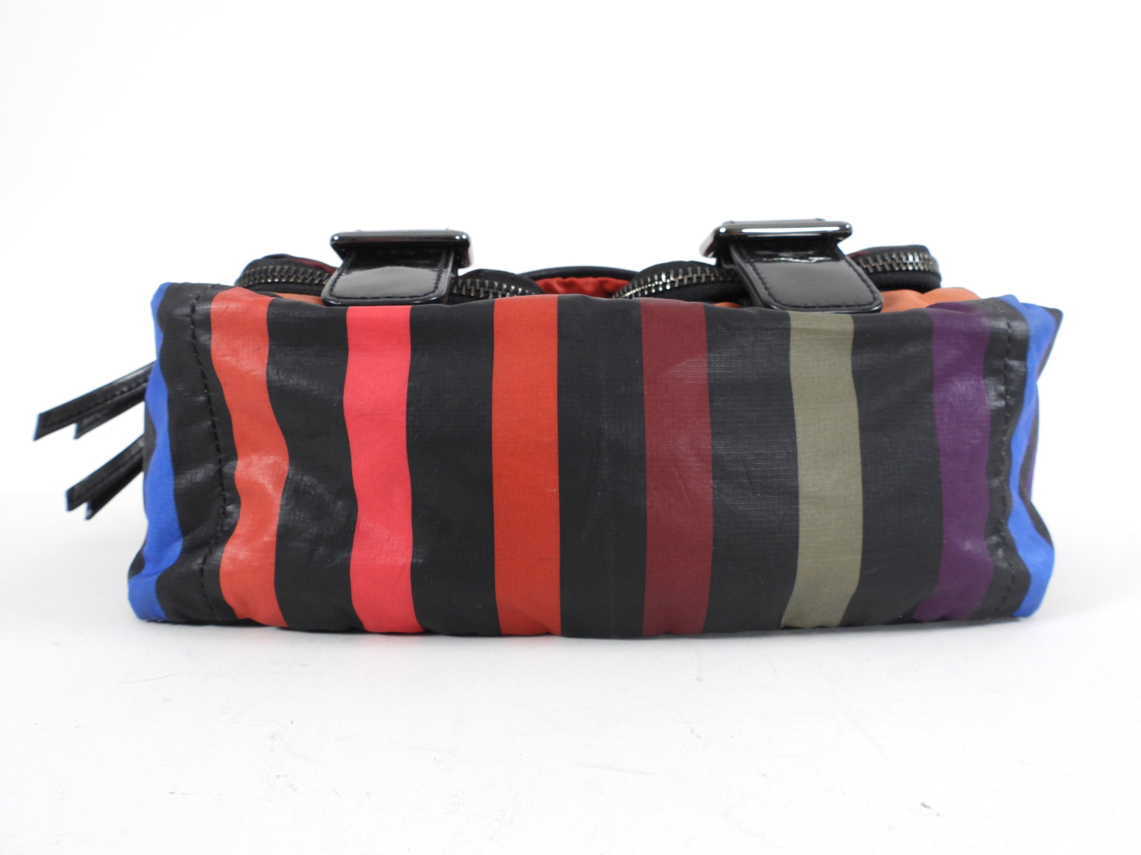 Sonia Rykiel Nylon Stripe Small Crossbody Messenger Bag