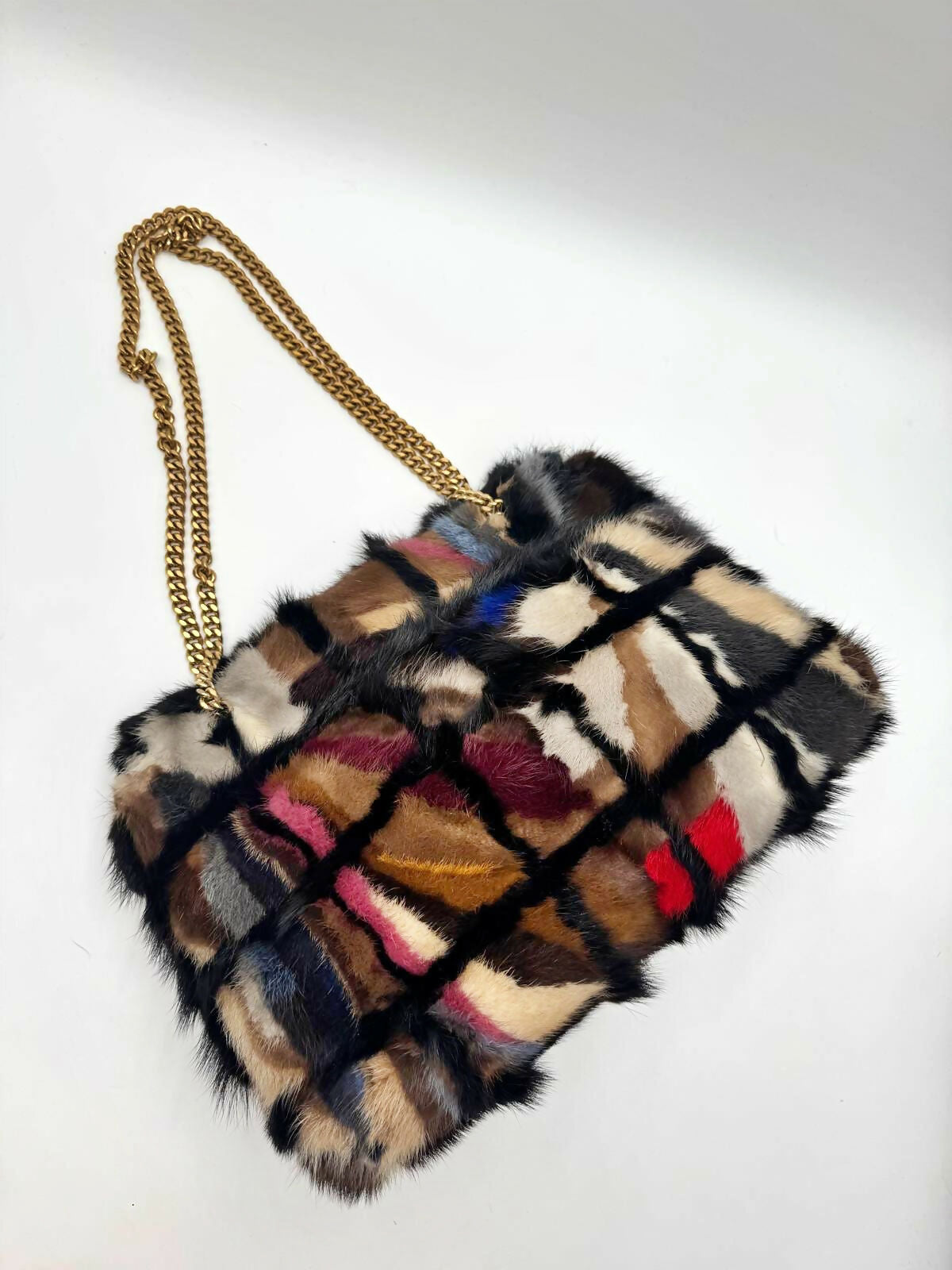 Chanel Vintage 2001 Mink Fur Maxi Flap Bag