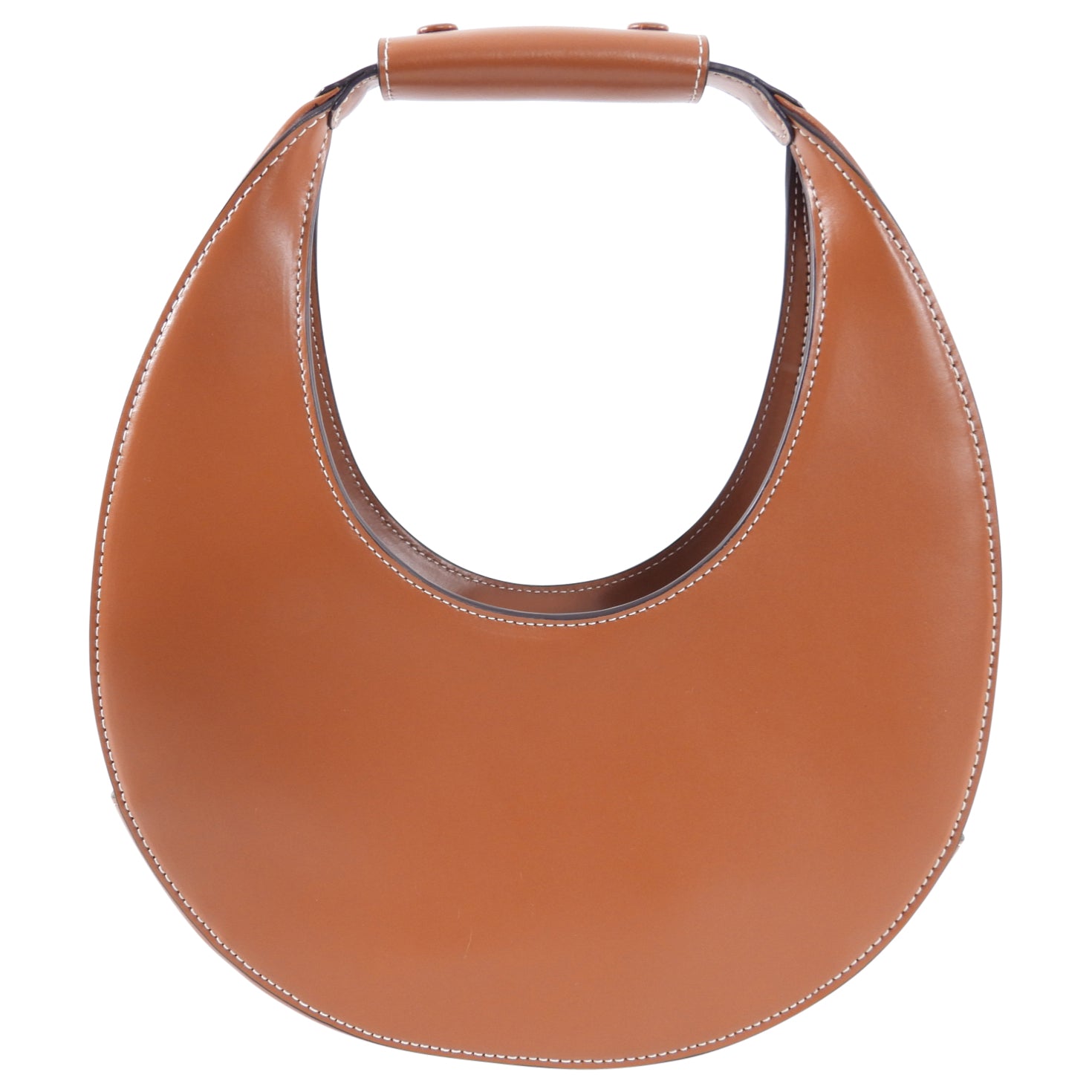 Staud Tan Smooth Leather Moon Bag