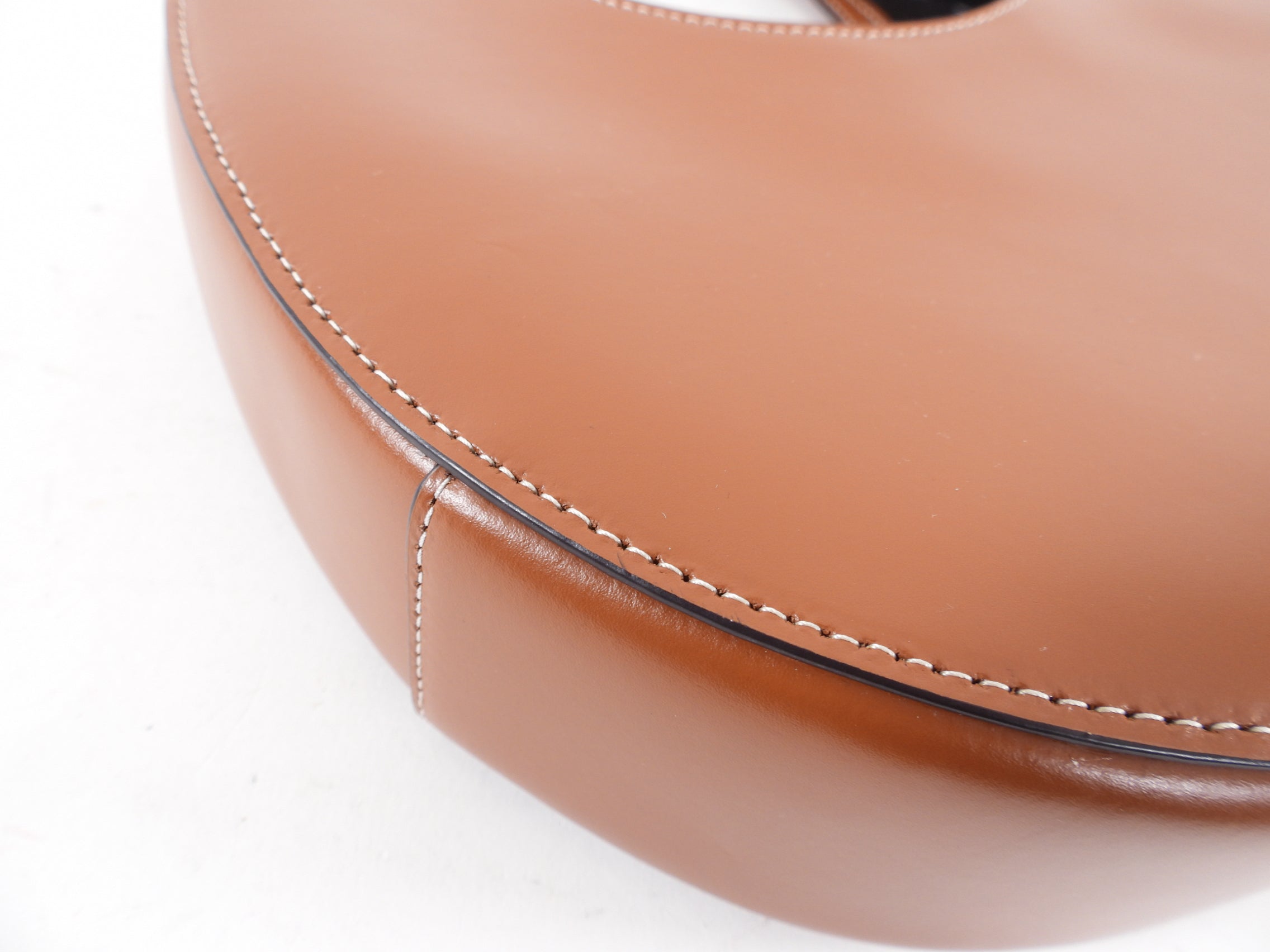 Staud Tan Smooth Leather Moon Bag