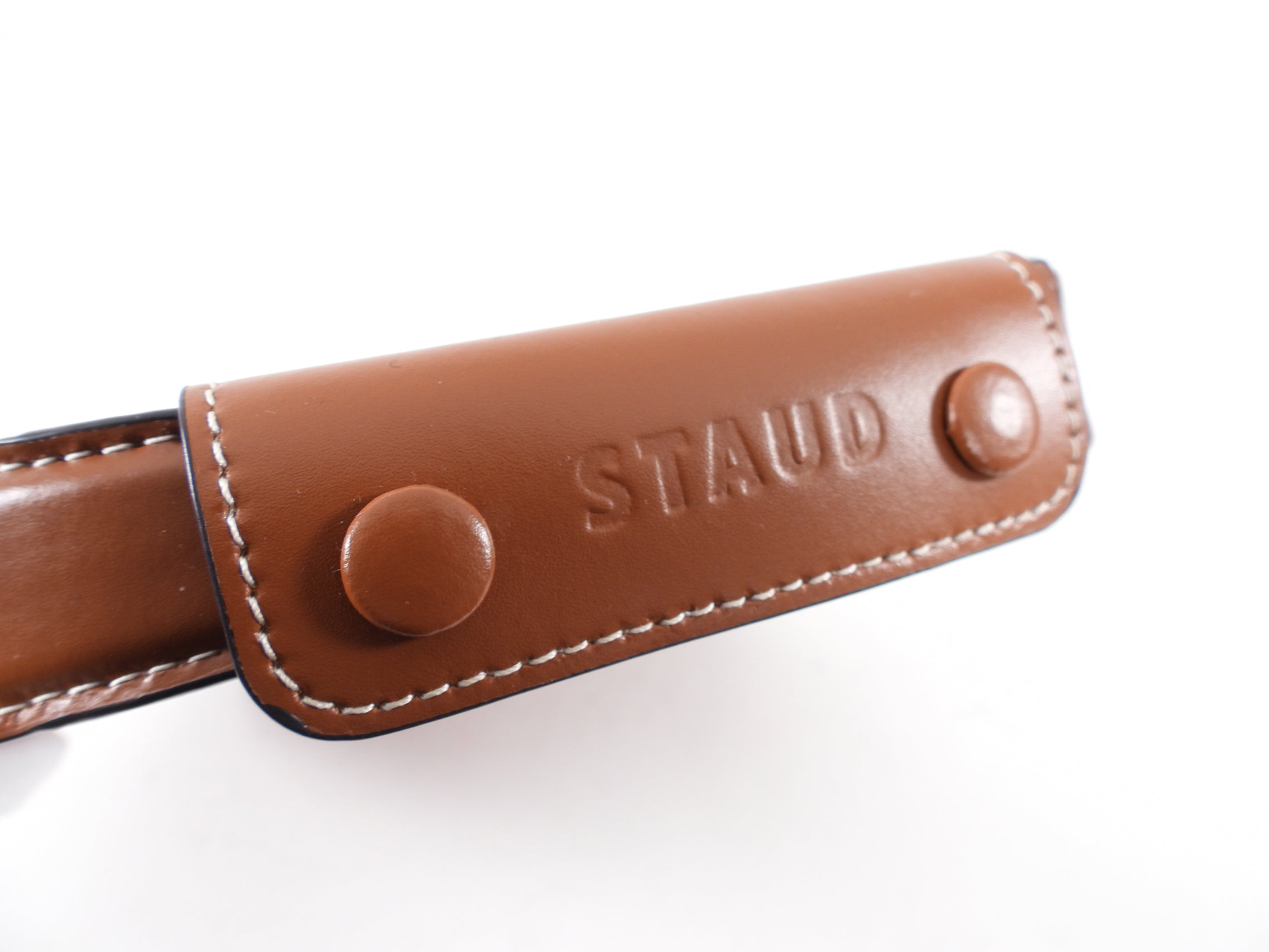 Staud Tan Smooth Leather Moon Bag