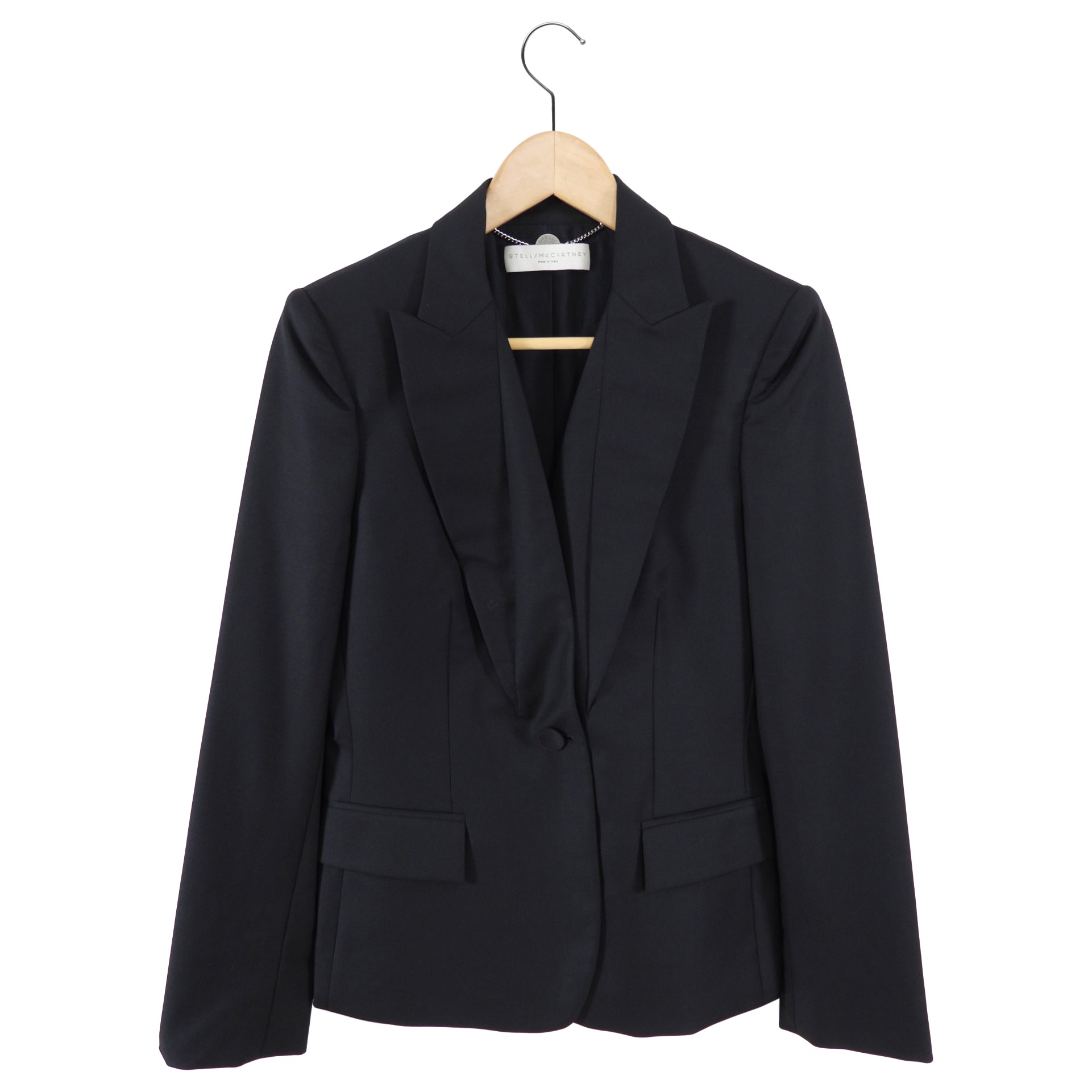 Stella McCartney Black Notched Collar Tuxedo Jacket - IT42 / USA 6