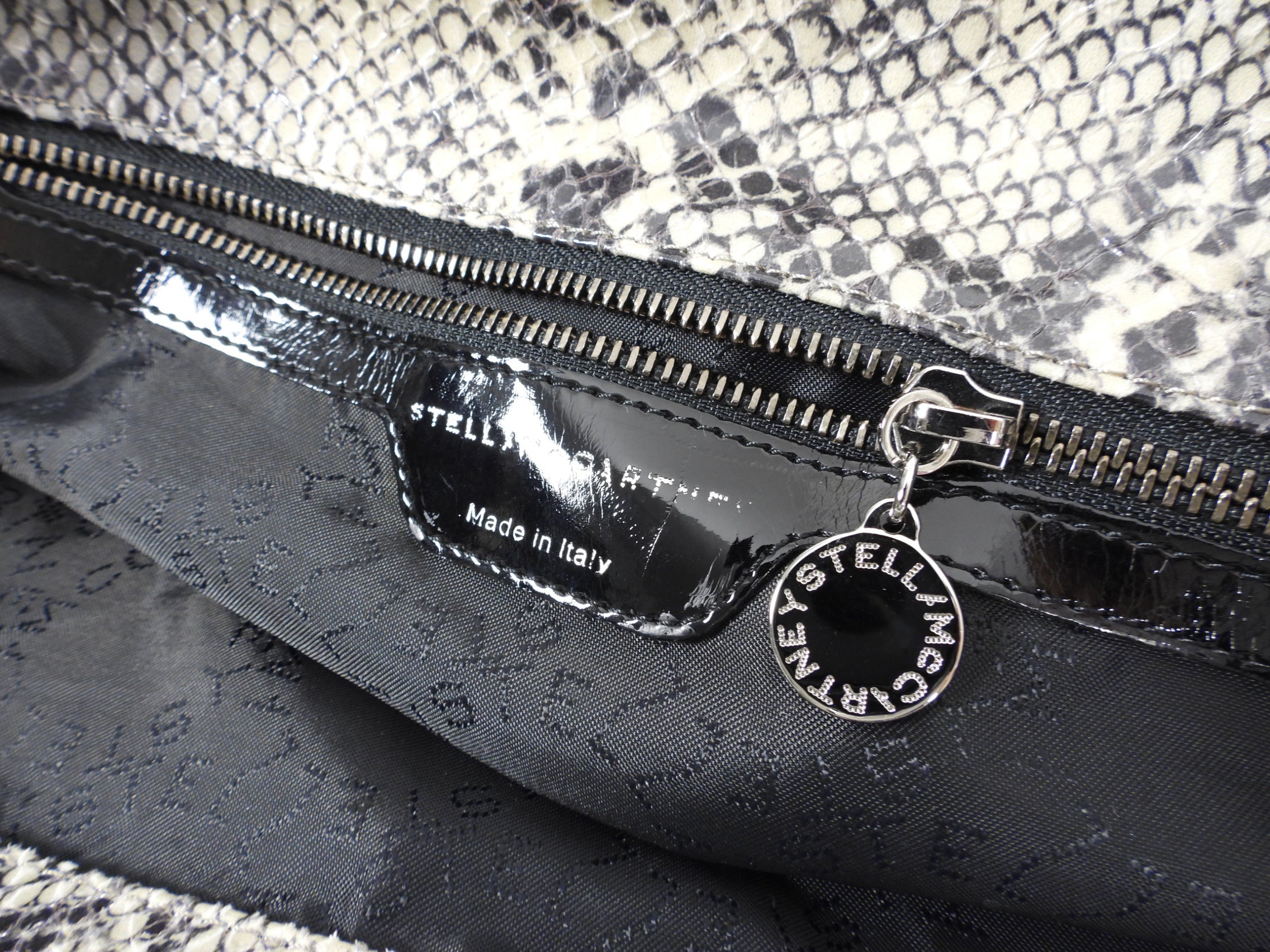 Stella McCartney Large Falabella Faux Python Pattern Bag