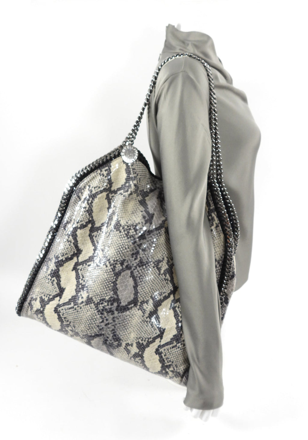 Stella McCartney Large Falabella Faux Python Pattern Bag