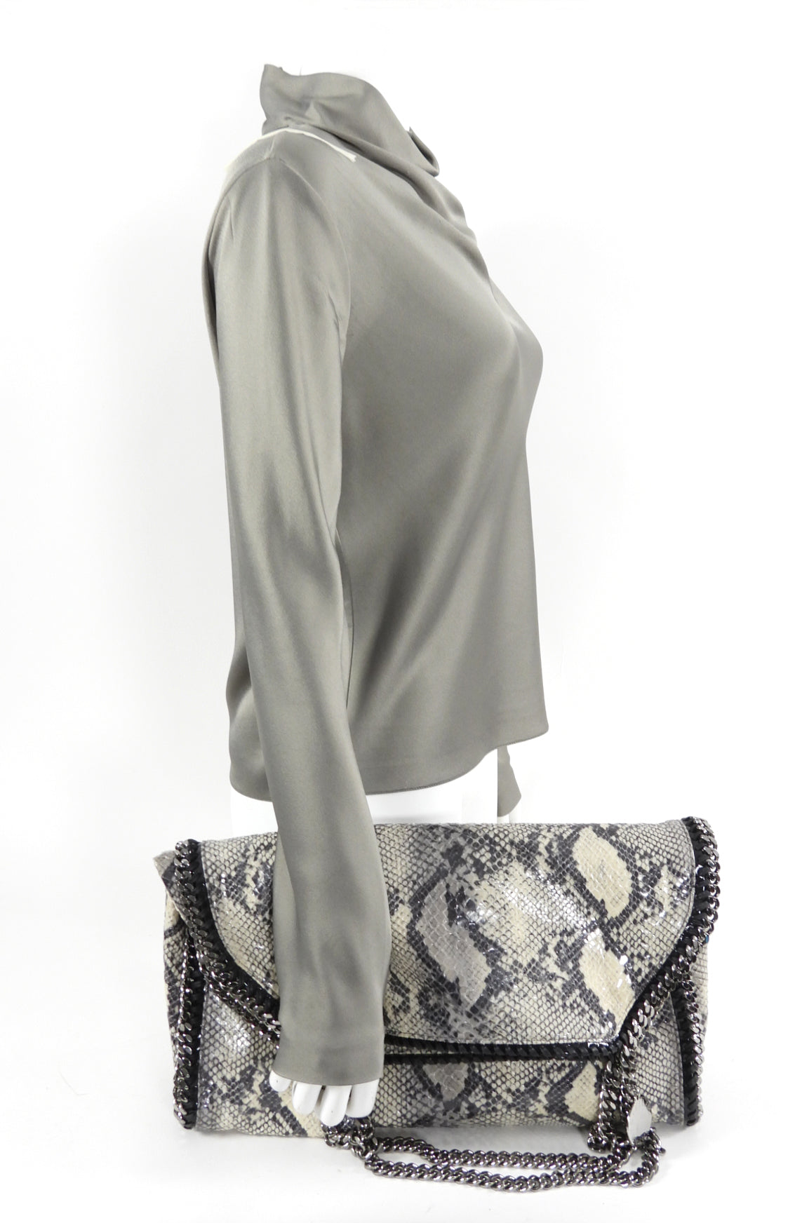 Stella McCartney Large Falabella Faux Python Pattern Bag