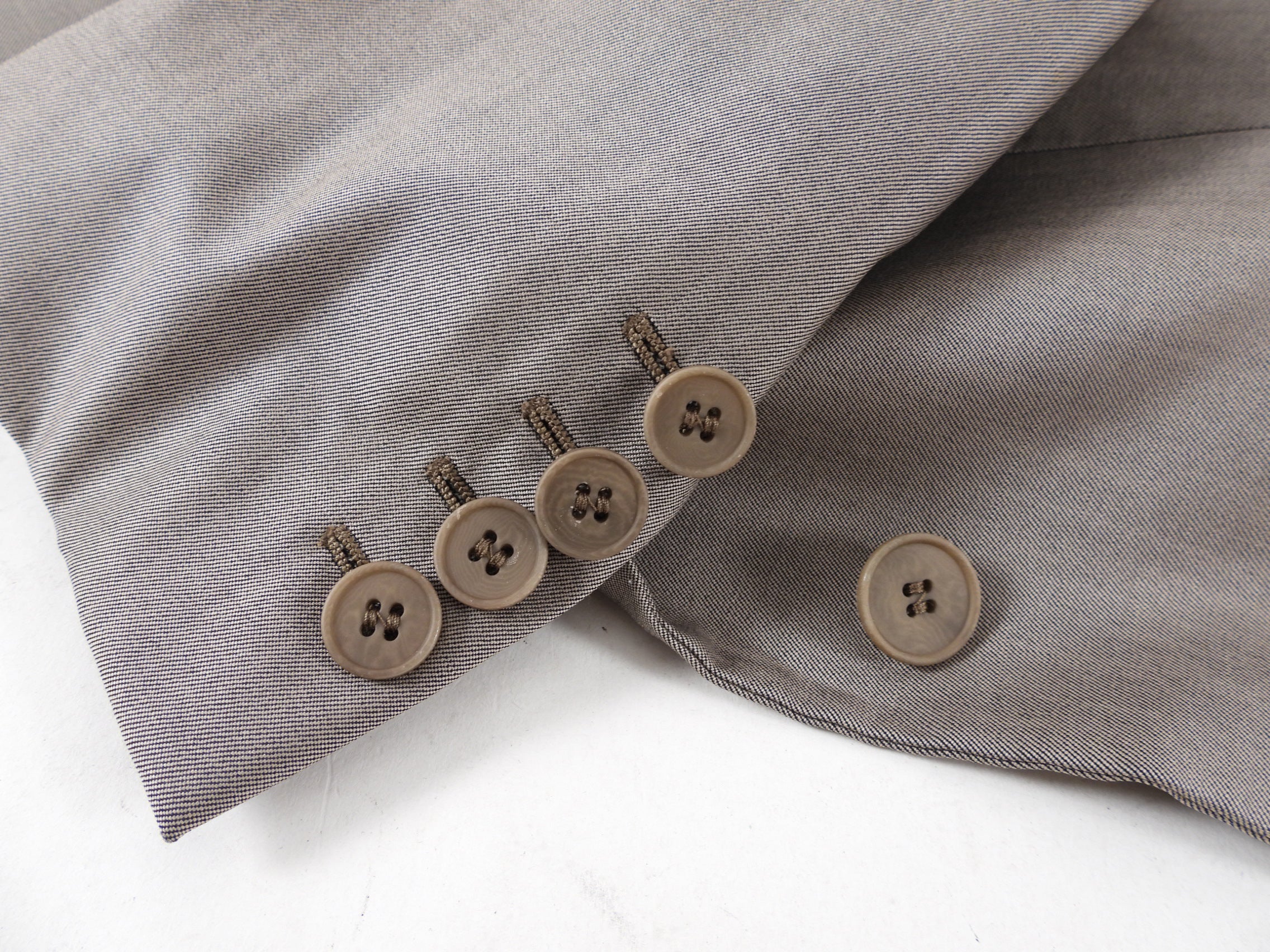 Stella McCartney Taupe Wool Blazer Jacket - L