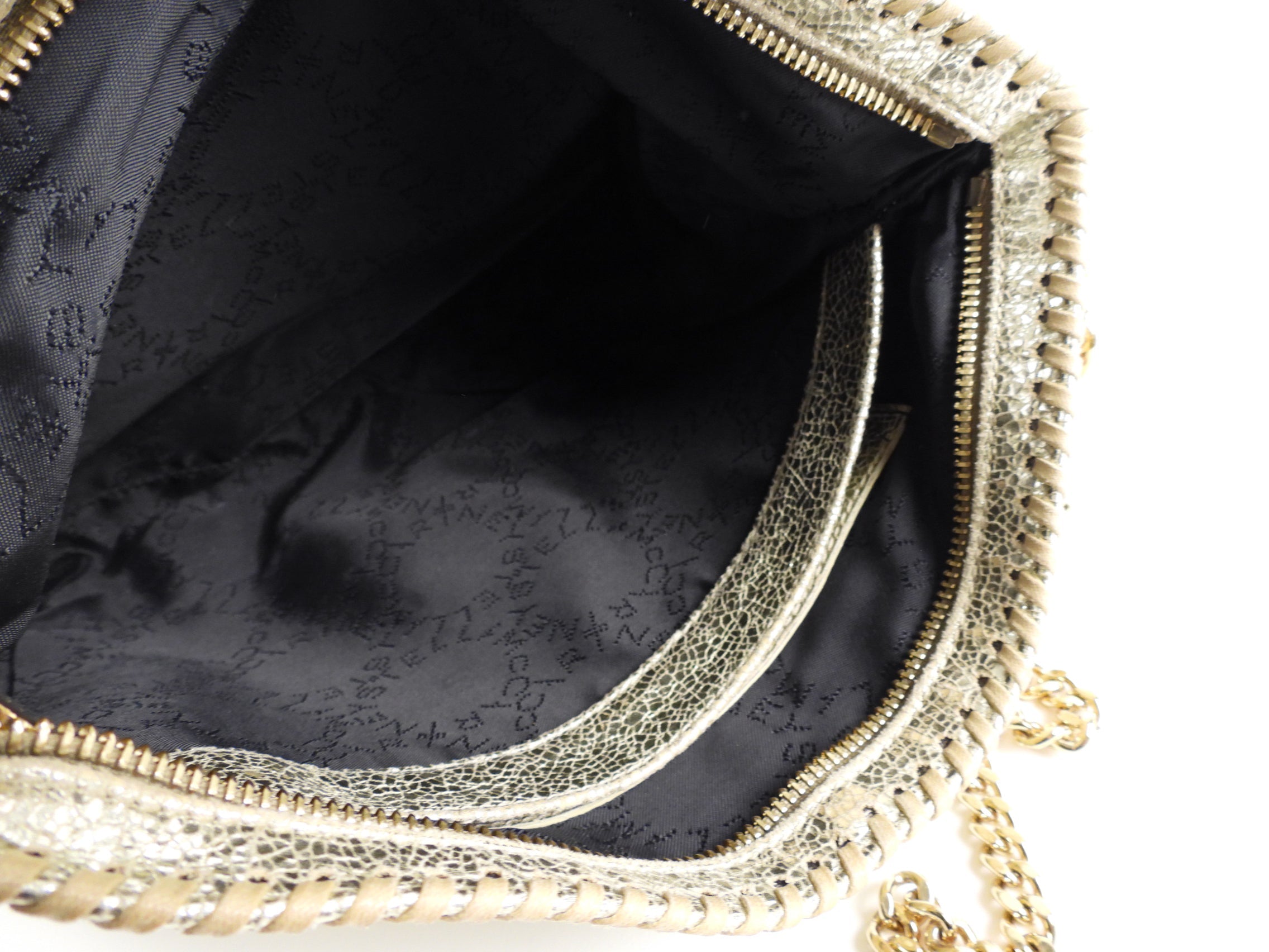 Stella Mccartney Gold Falabella Crossbody Chain Bag