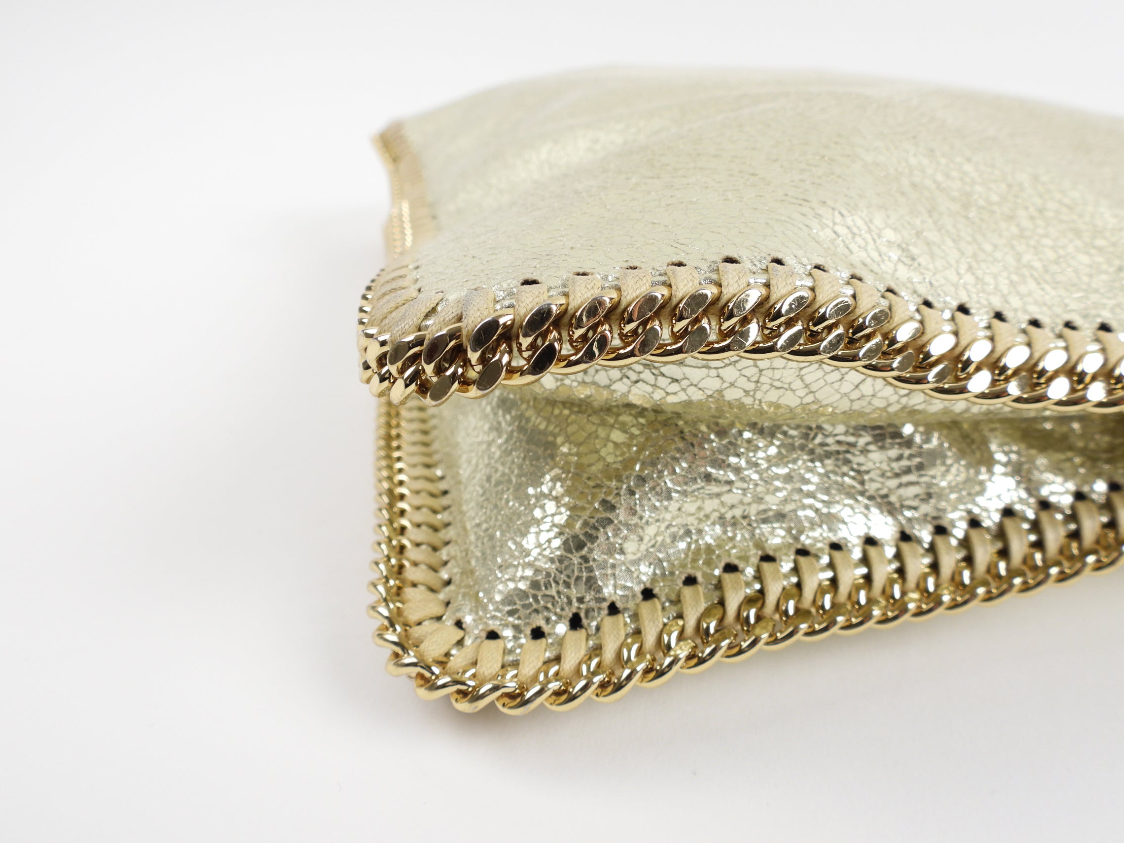 Stella Mccartney Gold Falabella Crossbody Chain Bag