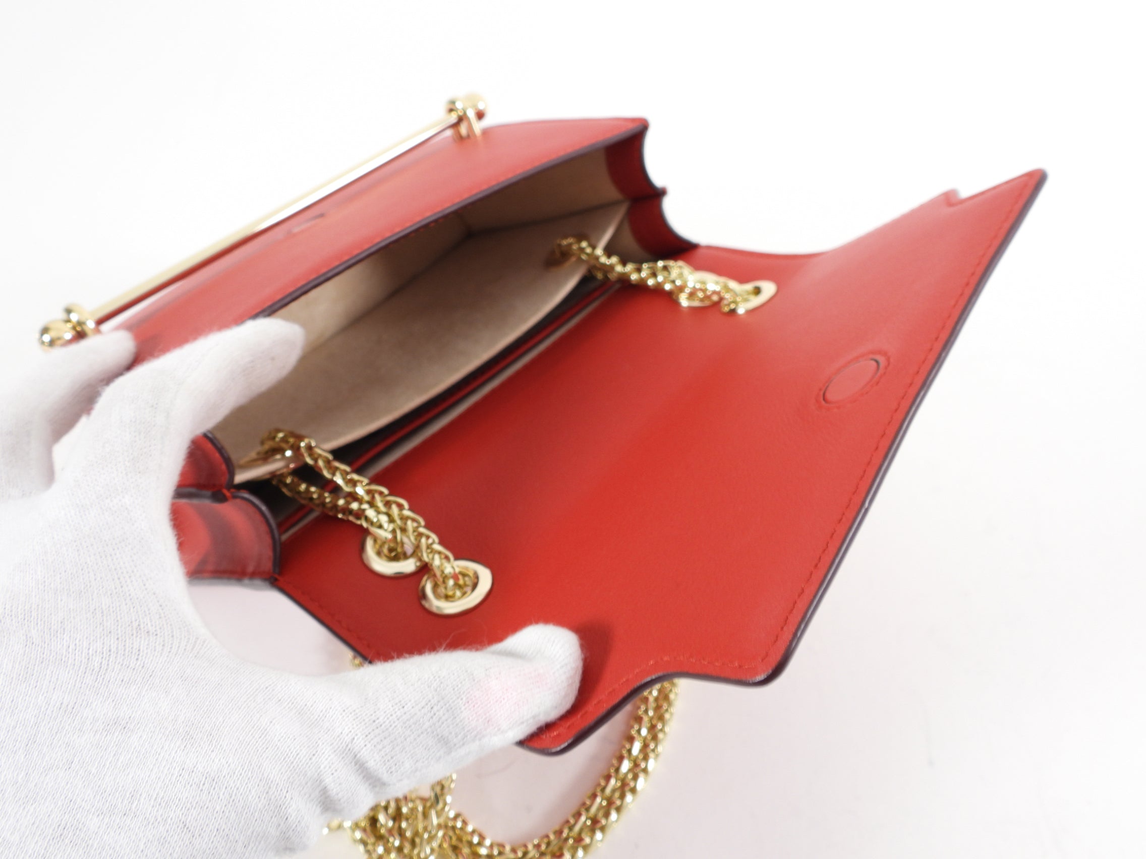 Strathberry Ruby Red East West Mini Crossbody Bag
