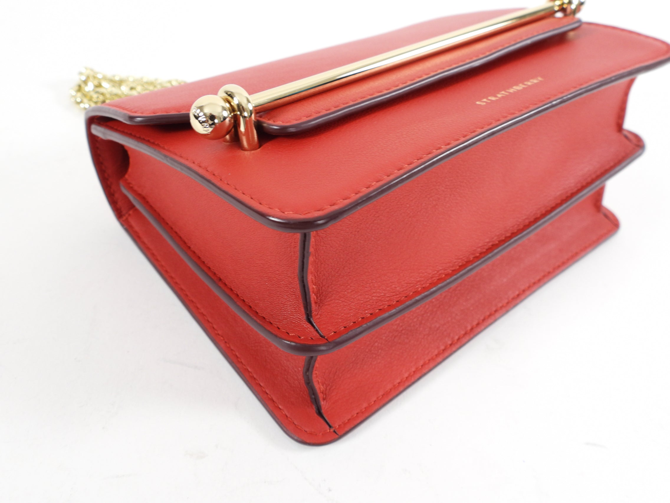 Strathberry Ruby Red East West Mini Crossbody Bag