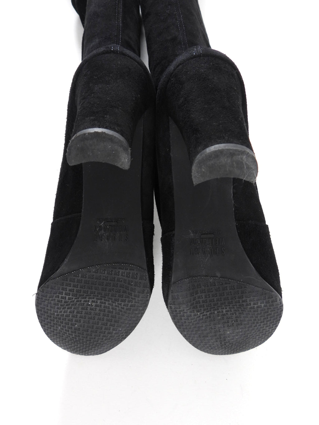 Stuart Weitzman Black Suede Over the Knee Stretch Suede Boots - 6.5M