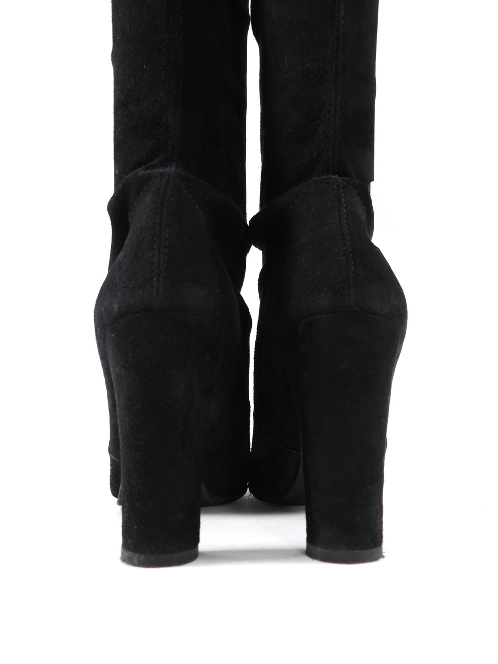 Stuart Weitzman Black Suede Over the Knee Stretch Suede Boots - 6.5M
