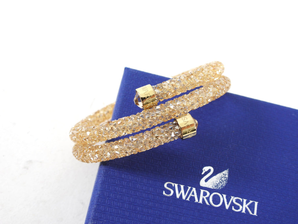 Swarovski Nude Crystal Dust Coil Bracelet - S/M