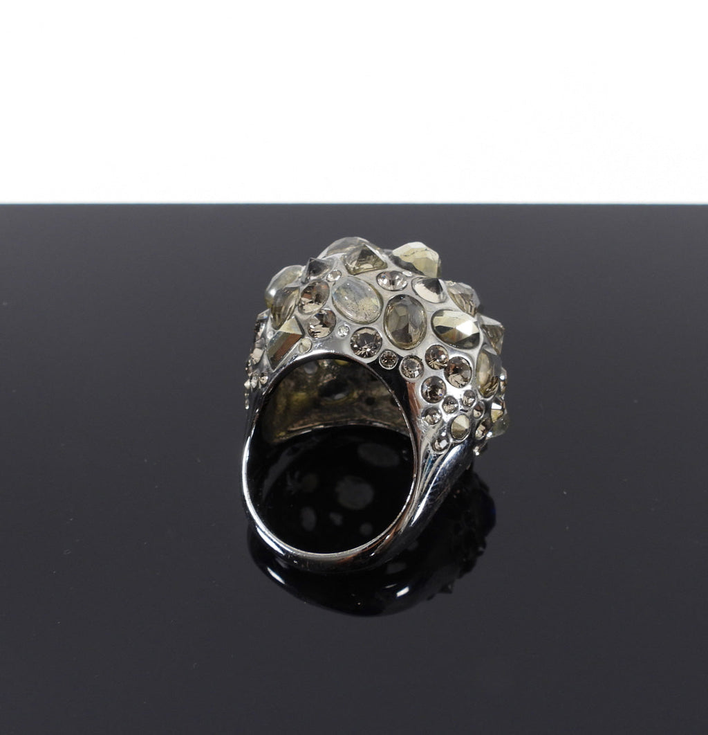 Swarovski Labradorite Domed Statement Costume Ring - 8.25