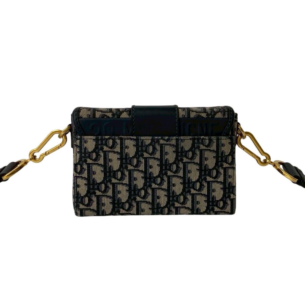 Christian Dior 30 Montaigne Oblique Leather Canvas Mini Shoulder Bag