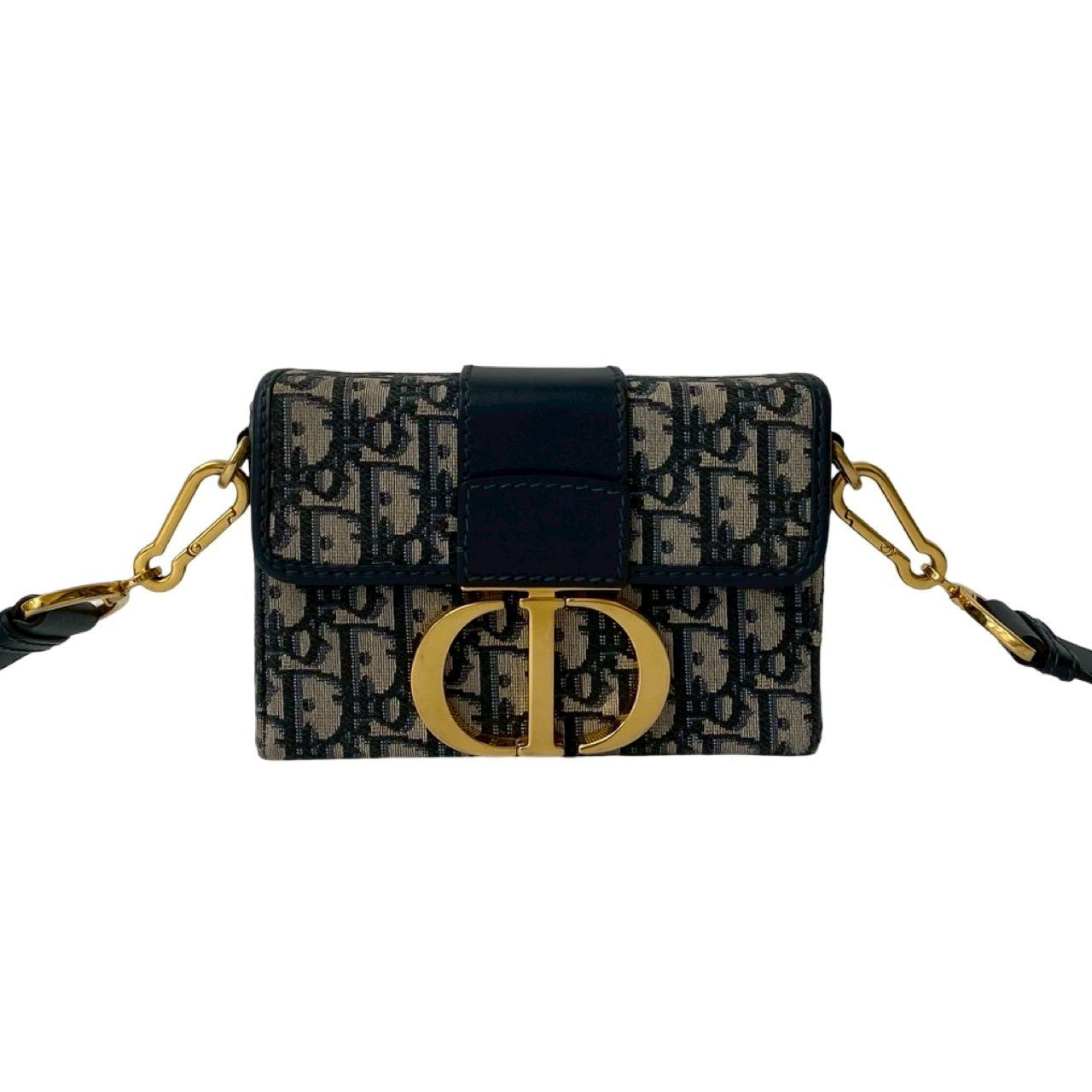 Christian Dior 30 Montaigne Oblique Leather Canvas Mini Shoulder Bag
