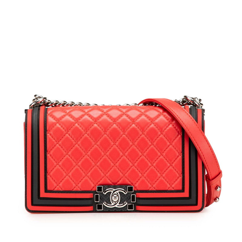 Chanel Boy Chanel Lambskin Shoulder Bag