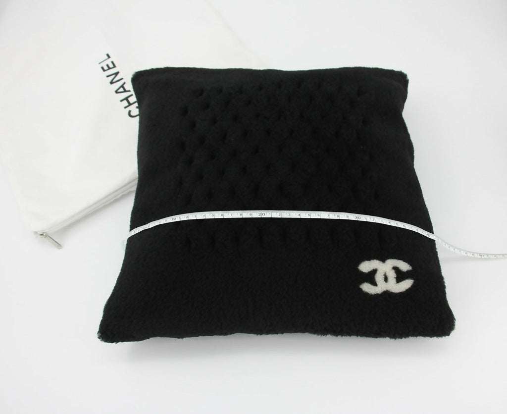Chanel Coco Mark Cotton Cashmere Black Pillow Cushion