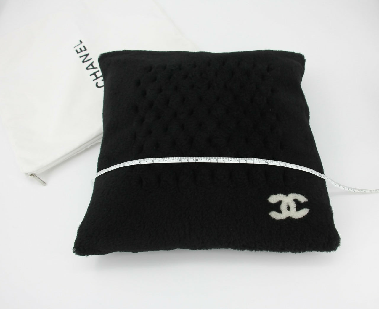 Chanel Coco Mark Cotton Cashmere Black Pillow Cushion