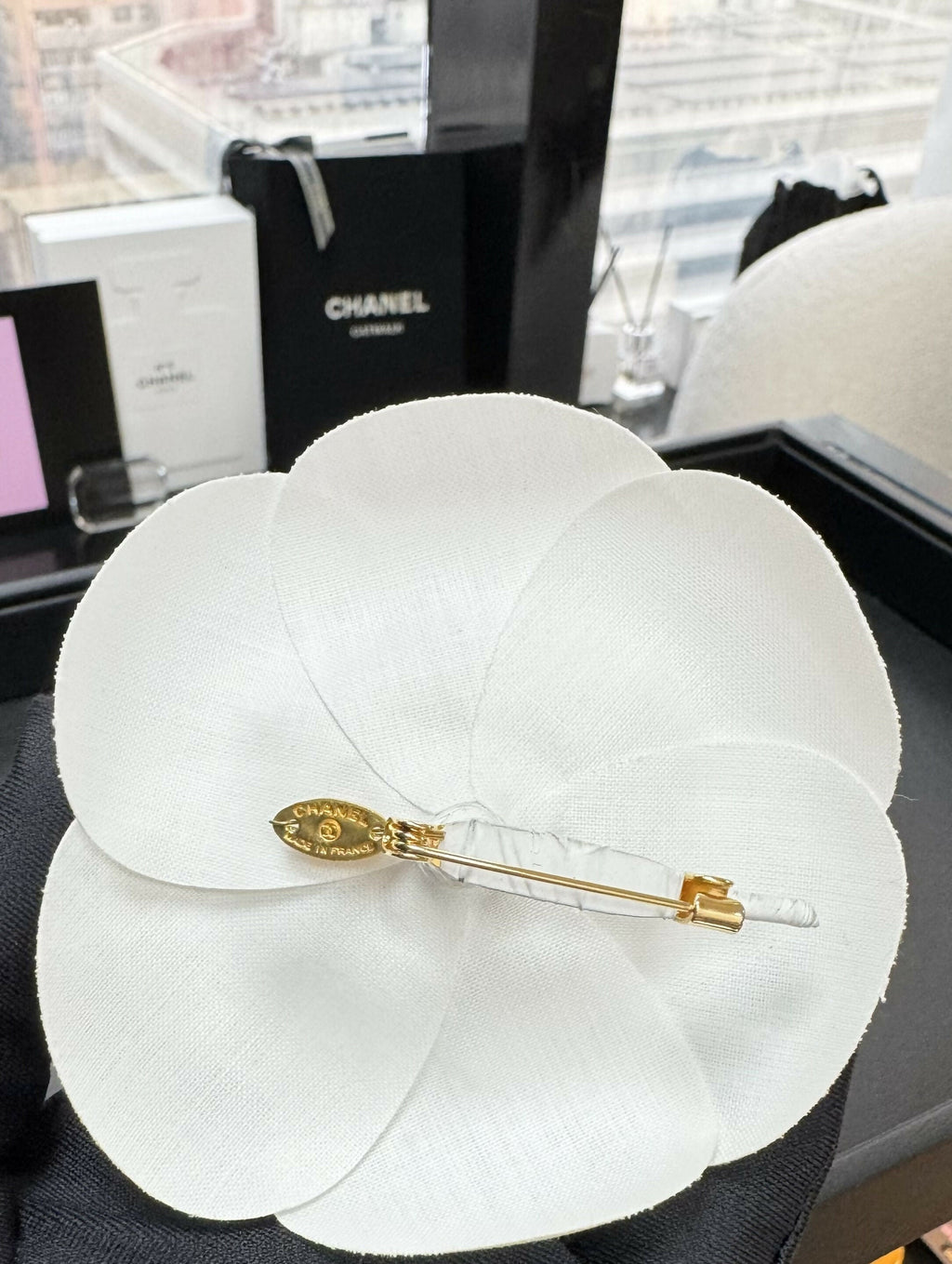 Chanel Vintage 1981-85 Silky White Camellia Brooch