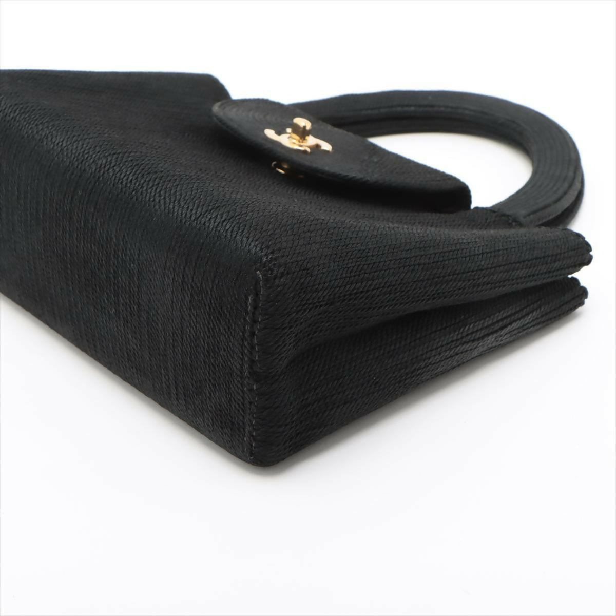 Chanel Vintage Black Caviar Rope-embellished Tote Bag