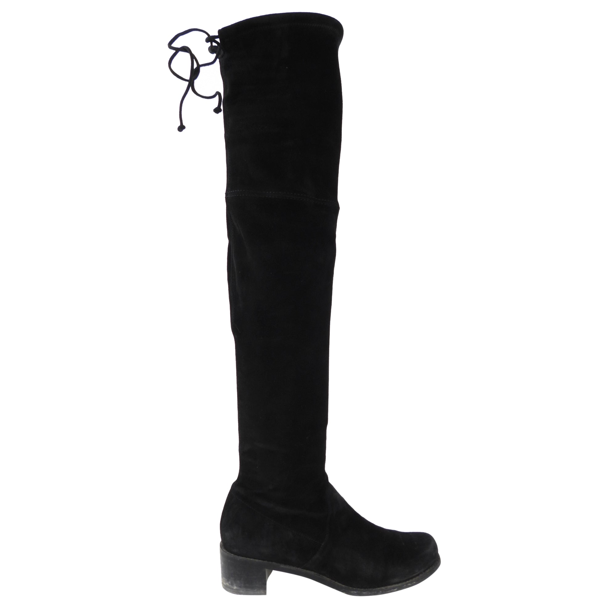 Stuart Weitzman Midland Black Suede Over the Knee Boots - 8M