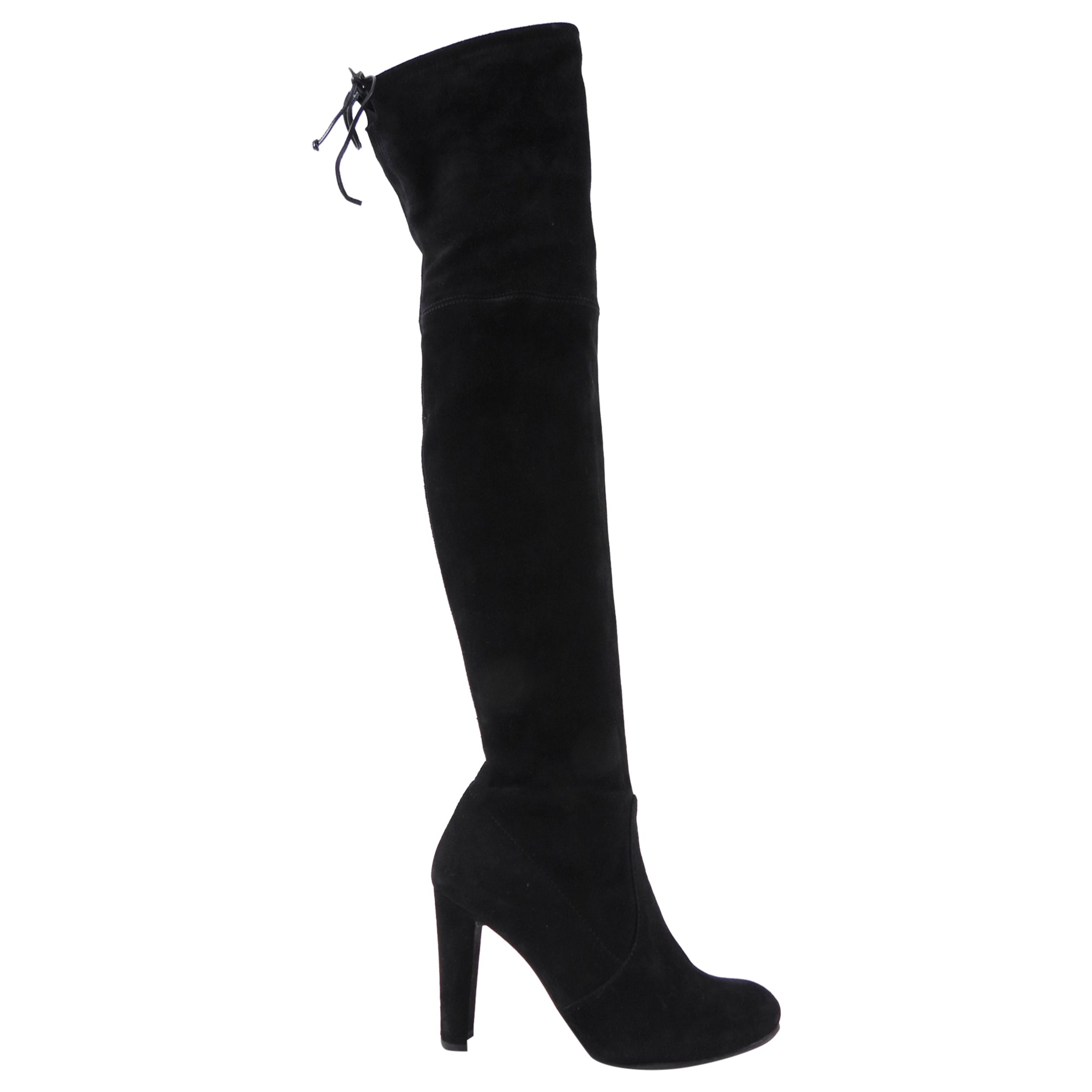 Stuart Weitzman Black Suede Over the Knee Stretch Suede Boots - 6.5M
