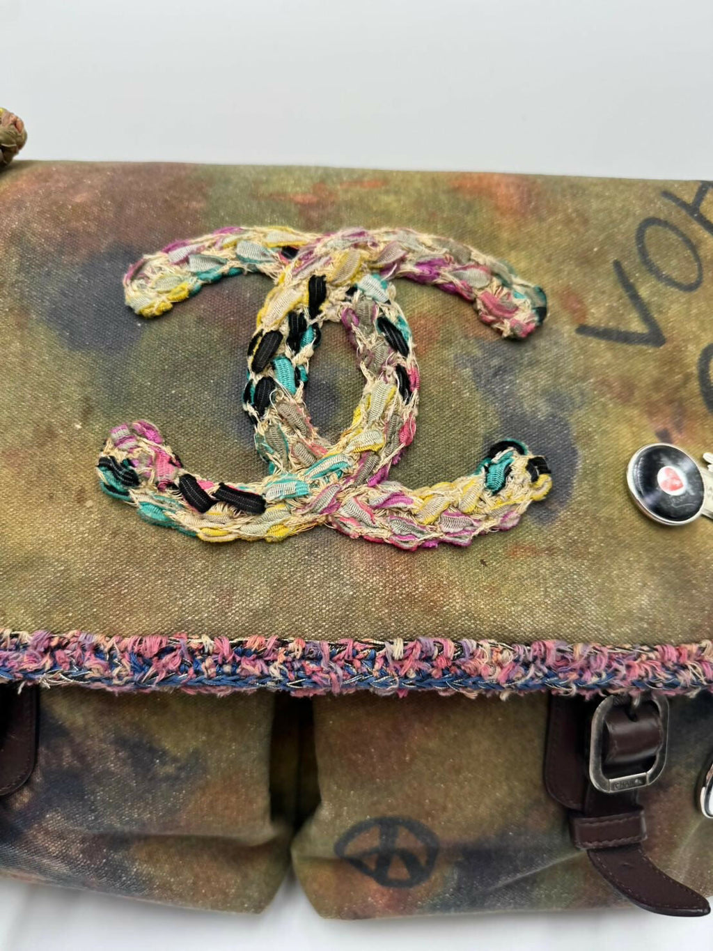 Chanel Graffiti Canvas Messenger Bag – Large Size