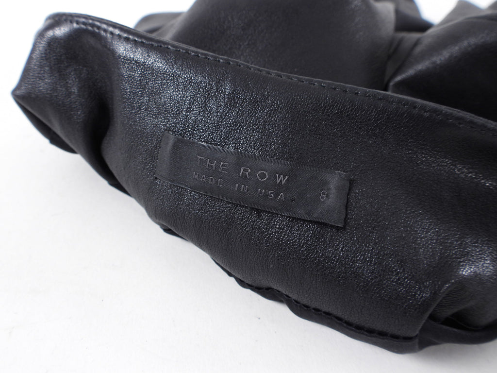 The Row Black Anasta Stretch Lambskin Zip Jacket - USA 6