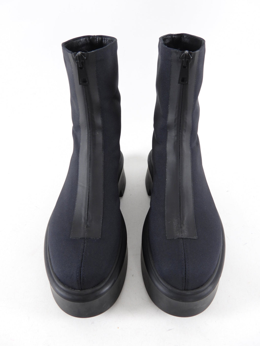 The Row Black Nylon Zipped Ankle Boots - 37