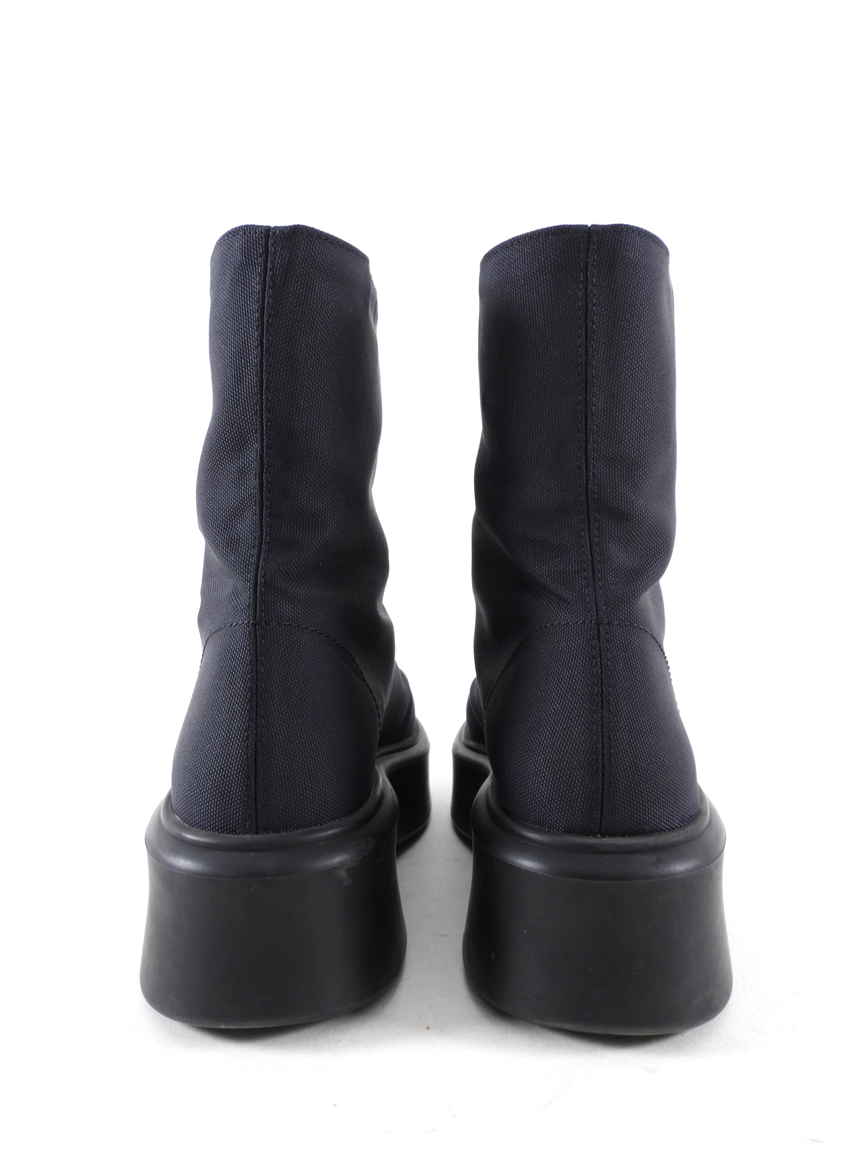 The Row Black Nylon Zipped Ankle Boots - 37