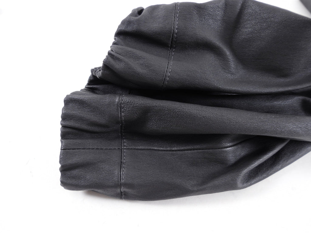 The Row Charcoal Lambskin Stretch Leather Legging - S
