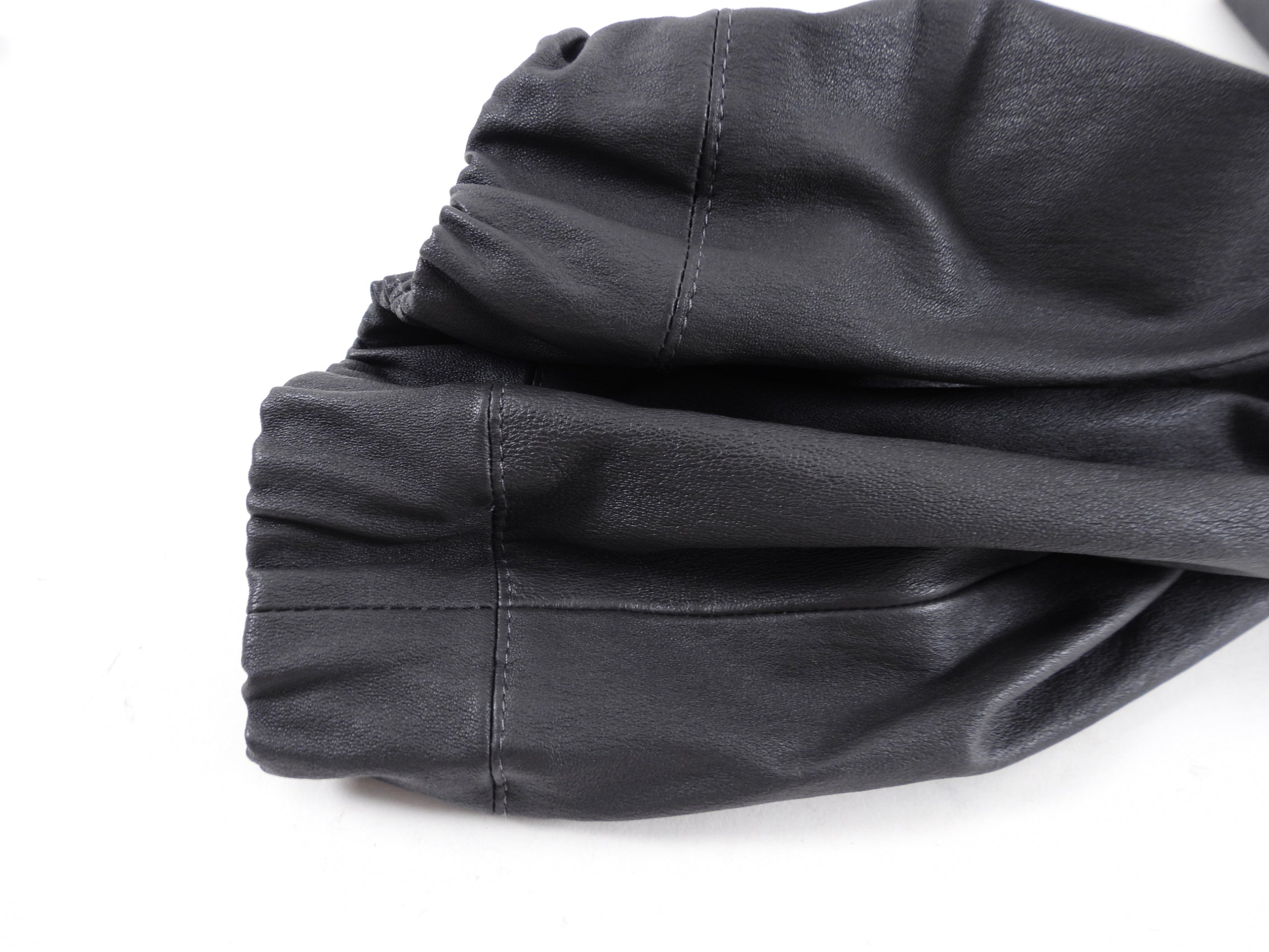 The Row Charcoal Lambskin Stretch Leather Legging - S