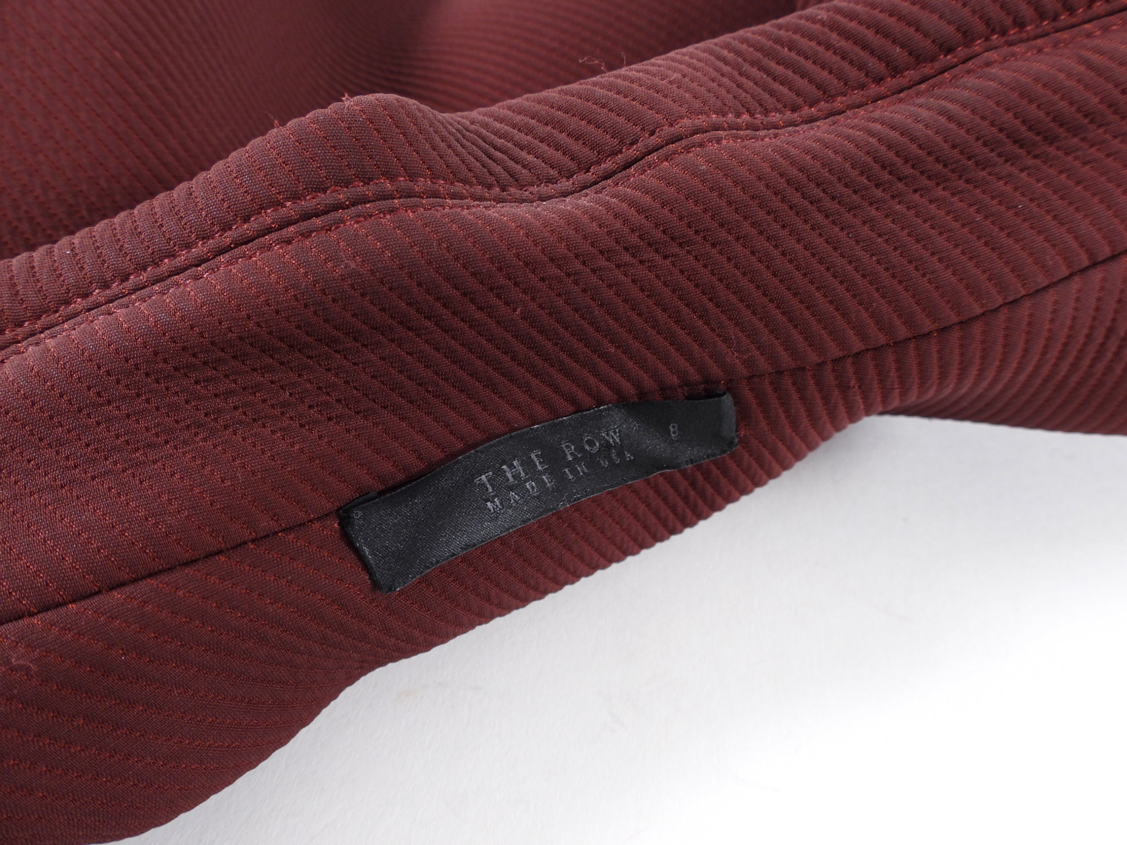 The Row Burgundy Flare Coat with Embellished Hem - 8