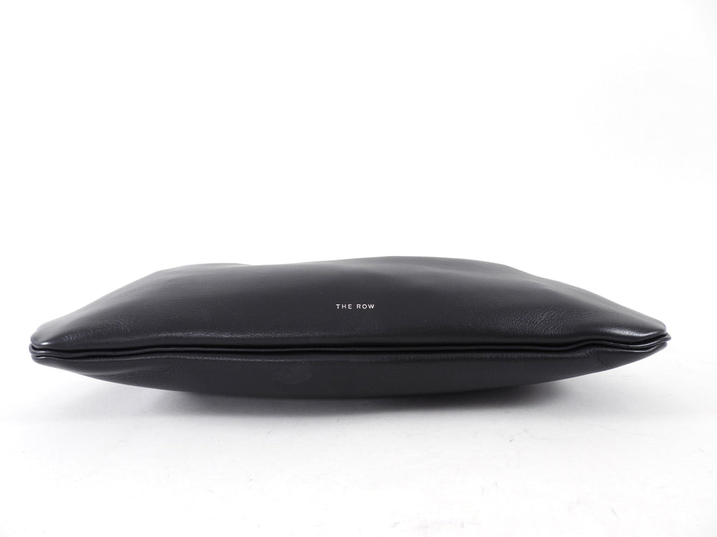 The Row Black Leather Small Everyday Shoulder Bag