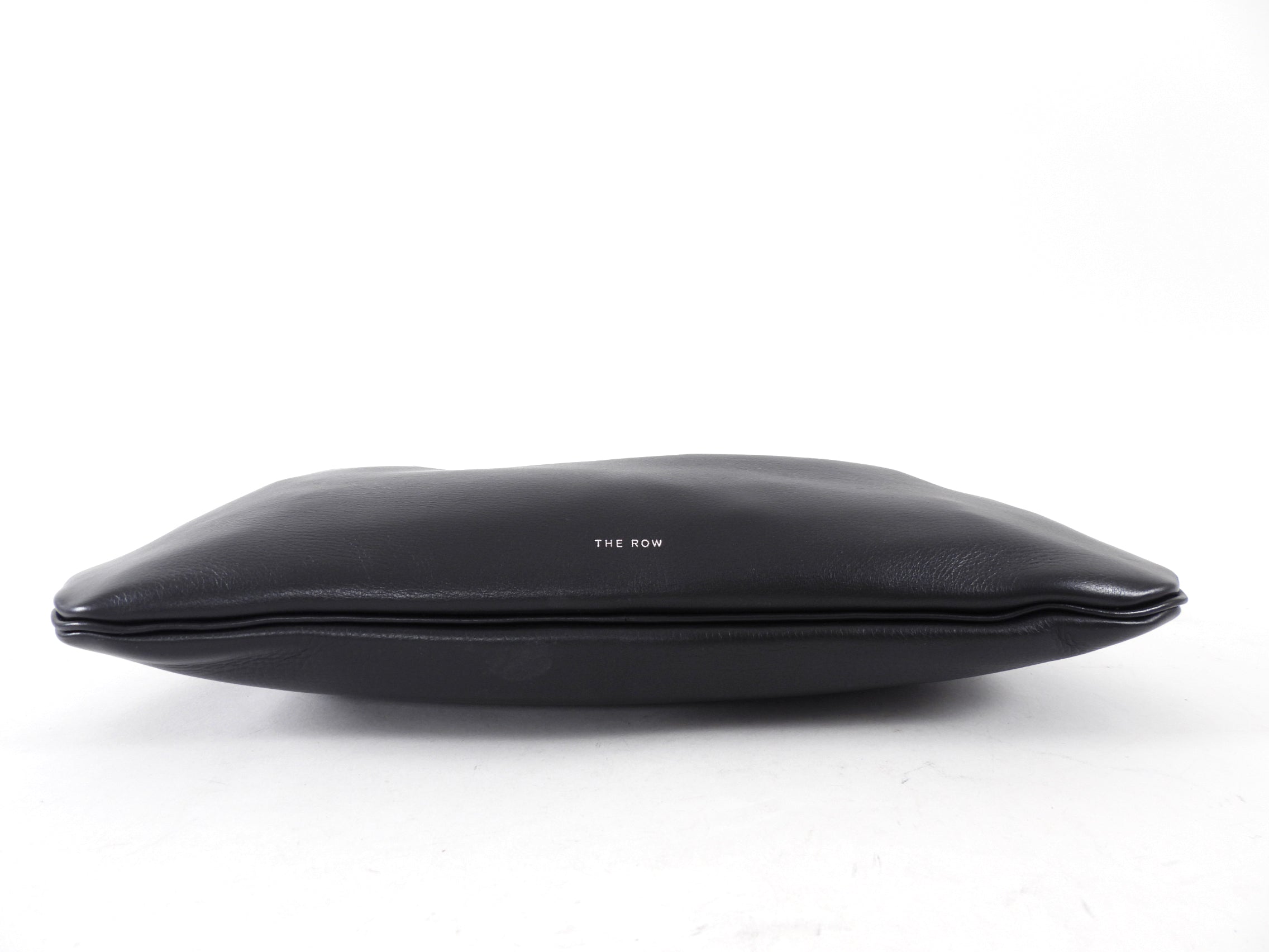 The Row Black Leather Small Everyday Shoulder Bag