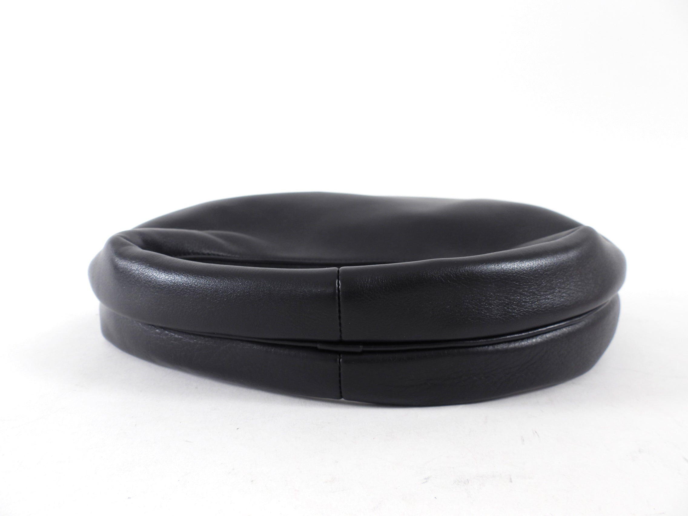 The Row Black Leather Small Everyday Shoulder Bag