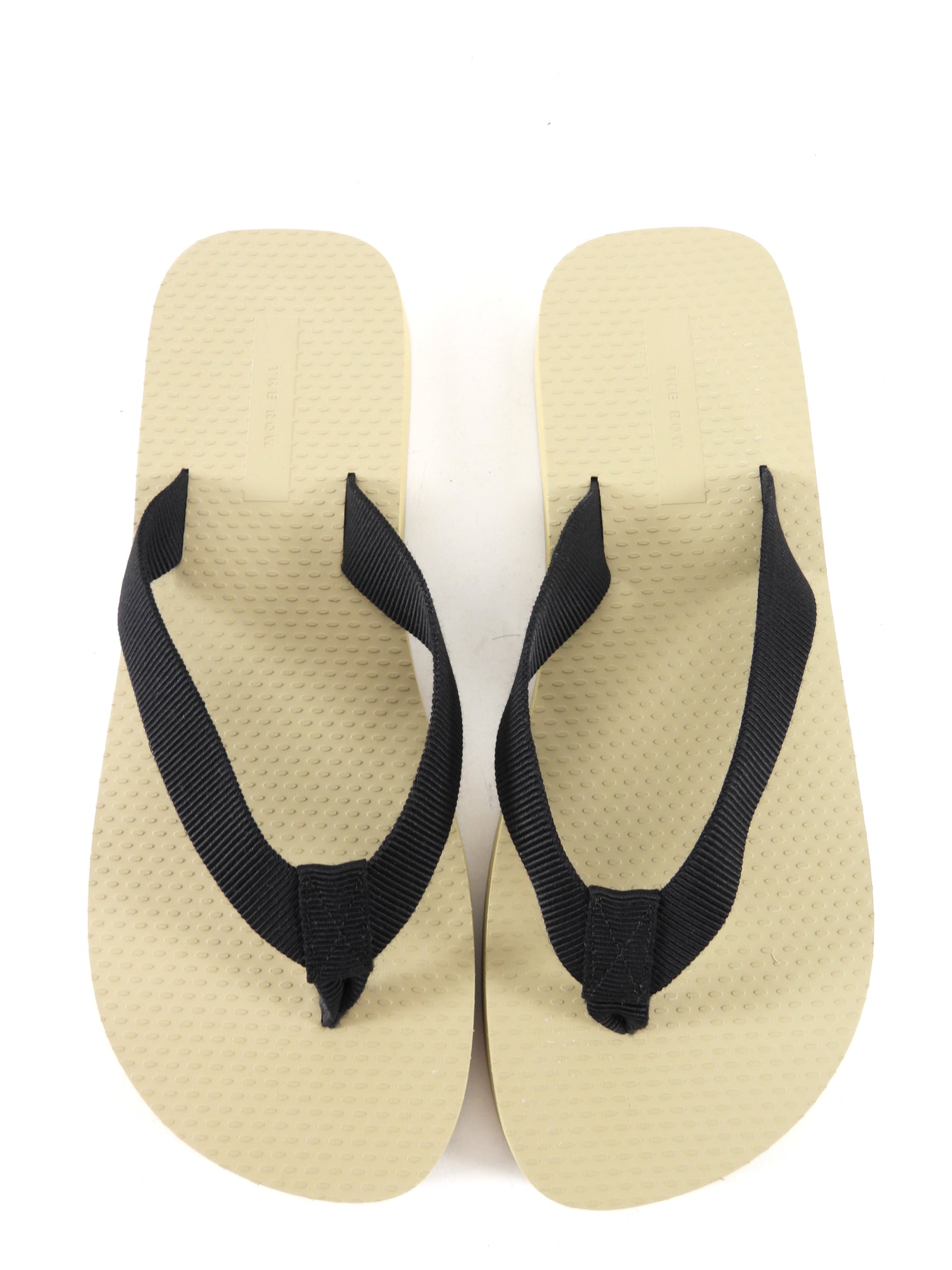 The Row Classic Black Dune Flip Flops - 37