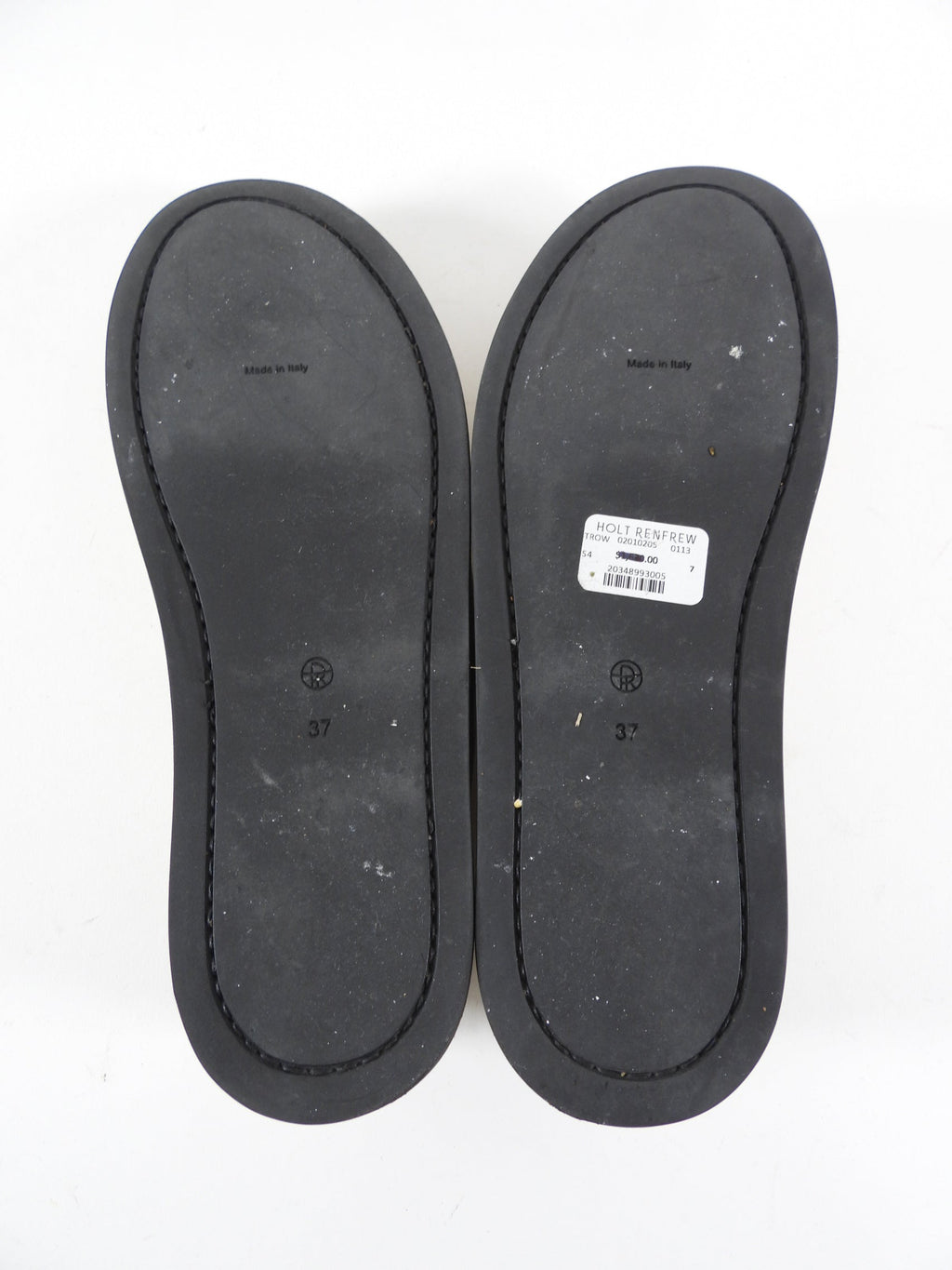The Row Ivory Leather Cary Loafers - 37 / 37.5