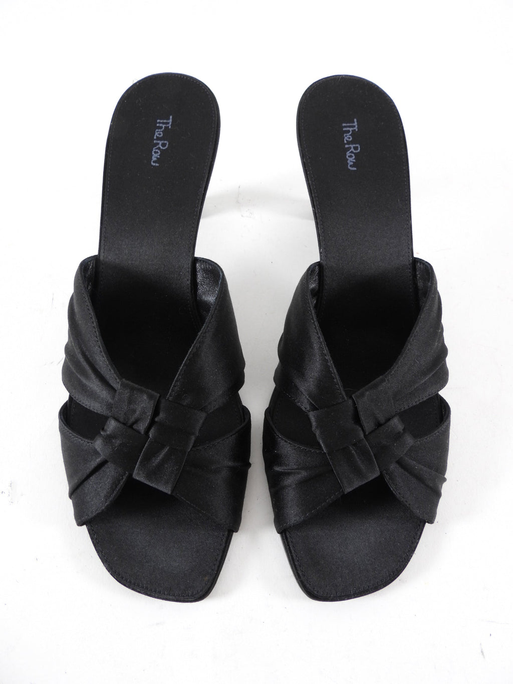 The Row Black Satin The Knot Pump - 37