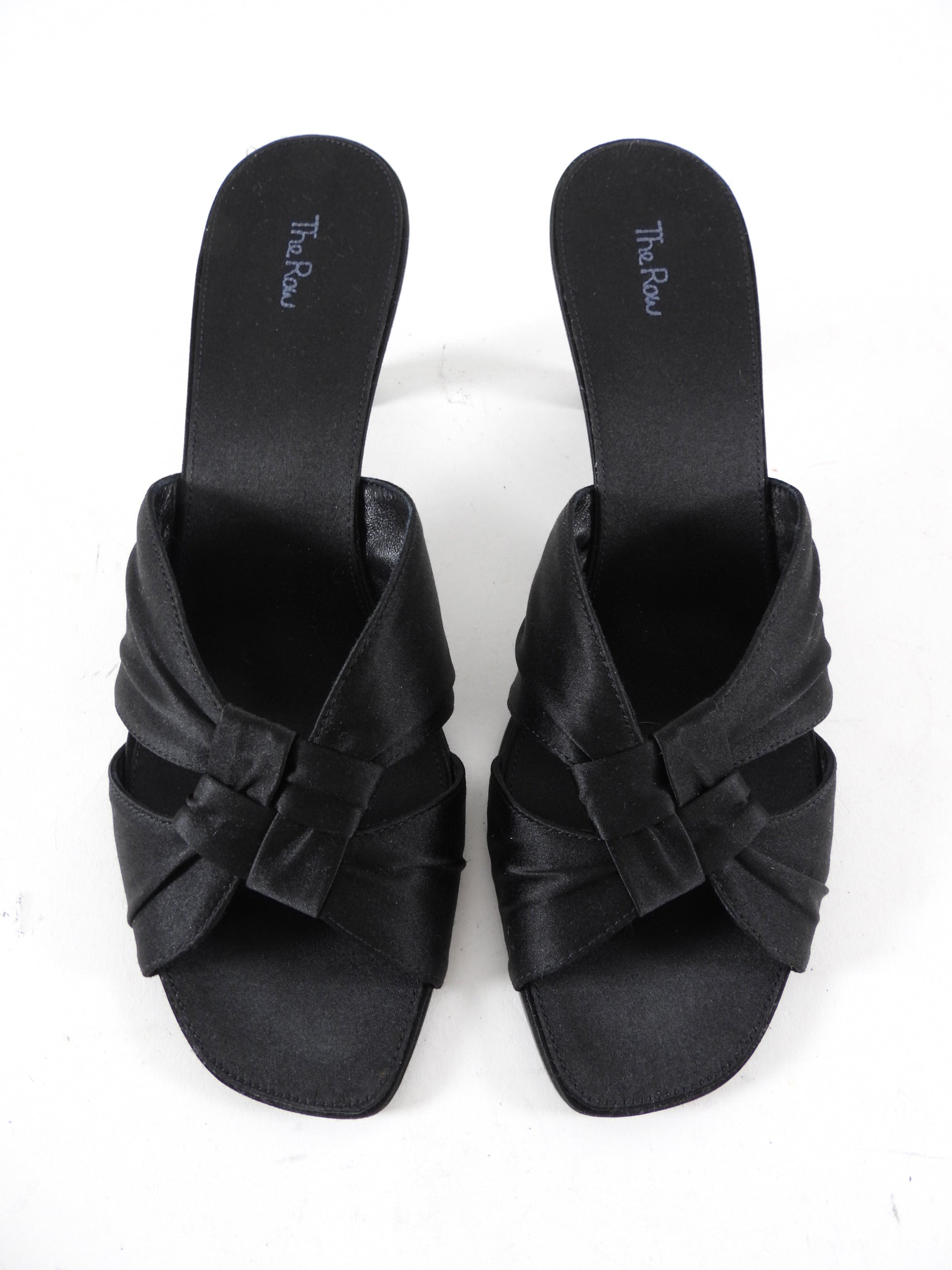 The Row Black Satin The Knot Pump - 37